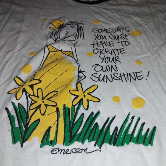 Emerson Street Crewneck Short Sleeve White T-shirt One Size Fits Most - Picture 2 of 7